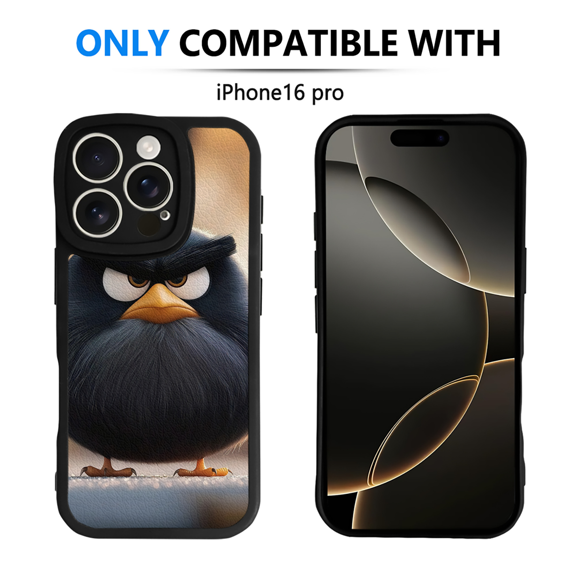 （画像用） Angry Birds アングリーバード 【iPhone 16シリーズ対応】シリコンスマホケース（レザー調） 材質：シリコン